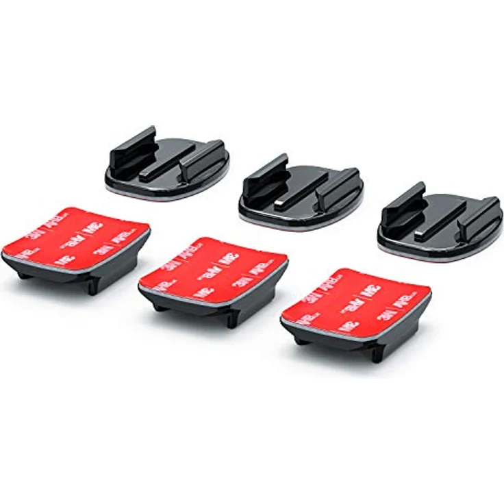 Sametop Klebepads Klebehalterungen 3M, Wasserfeste Helmhalterungen für GoPro Hero 13-4 und DJI Osmo Action, 6 Stück (3 gebogen, 3 gerade) – Bild 2