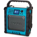 MEDION P66896 Baustellenradio mit DAB Plus, integriertem Akku und Powerbank-Funktion, Bluetooth und Farbdisplay, robust (schwarz)