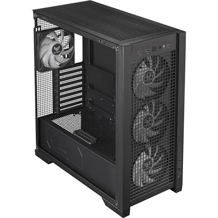 ASUS TUF Gaming GT302 TG ARGB Black, PC Gehäuse mit 3x 140 mm Lüftern, Schwarz – Bild 19