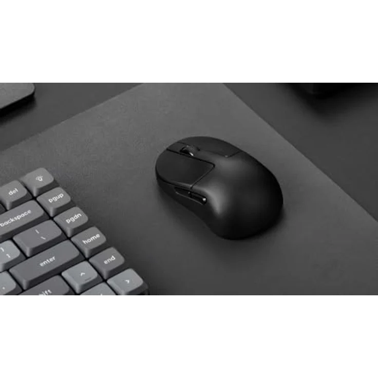 Keychron M4 Kabellose Maus, PixArt 3395-Sensor mit programmierbarer Makrotaste 26.000 DPI, 4000Hz 2.4GHz Bluetooth 5.1, 35 g, ultraleichtes ergonomisches Design – Schwarz – Bild 3