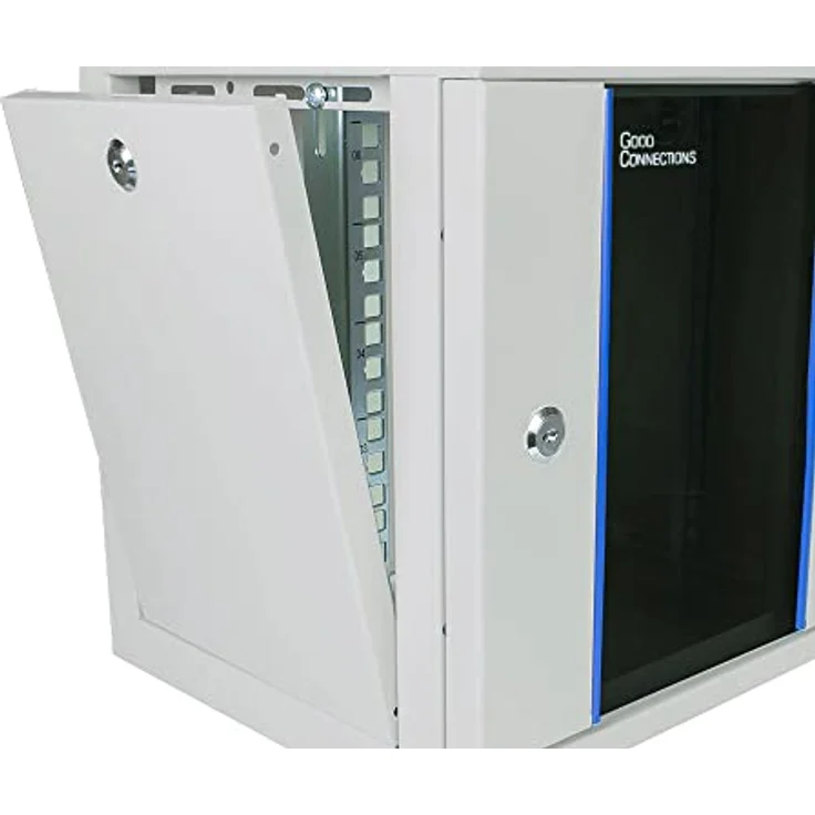 Good Connections GC R0111 10" Wandgehäuse, 12HE, 300mm tief, grau, Serverschrank mit abschließbaren Türen – Bild 2