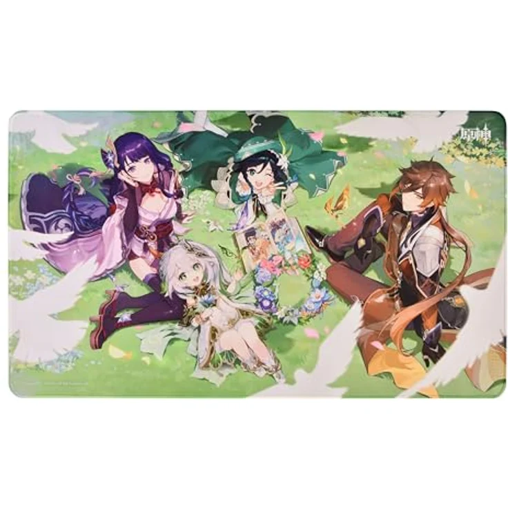 miHoYo Genshin Impact Tapis de souris 2nd Anniversary Illustration, 70 x 40 cm, Mauspad für Gamer – Bild 1