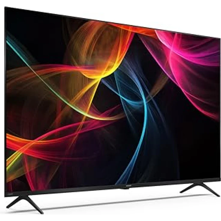 SHARP 65HR7265E, 65 Zoll 4K 144Hz QLED Gaming TV mit Google TV, VRR und Dolby Vision, schwarz/silber – Bild 3