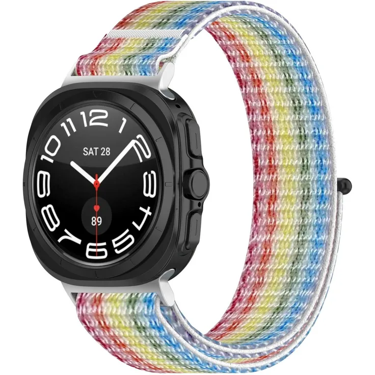 Wigento Sport Arm Band M3 für Samsung Galaxy Watch Ultra 47mm, elastisches Nylon mit Klettverschluss, passgenau und hochwertig verarbeitet