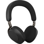 Jabra Evolve3 75, schnurloses Stereo-Headset mit Bluetooth & USB-C, zertifiziert für Microsoft Teams, adaptive Geräuschunterdrückung, Ladepad, schwarz