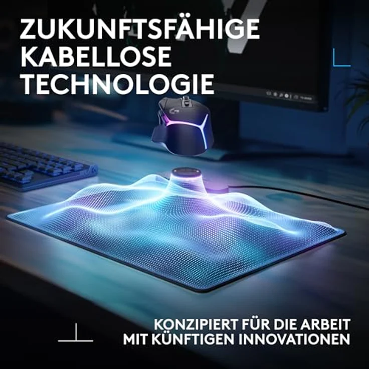 Logitech G POWERPLAY 2, Kabelloses Lade-Mauspad für kompatible Logitech G Gaming-Mäuse, 34,5 x 28,4 cm, 3,5 mm Höhe, für PC/Mac – Schwarz – Bild 4