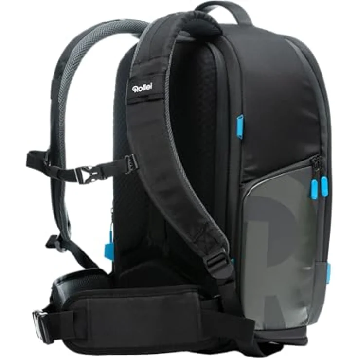Rollei Fotoliner Ocean Pro: Großer Kamerarucksack in Schwarz aus 49 recycleten PET-Flaschen, Handgepäck-geeignet, inkl. Laptop-Fach, versetzbare Trennwände – Bild 4