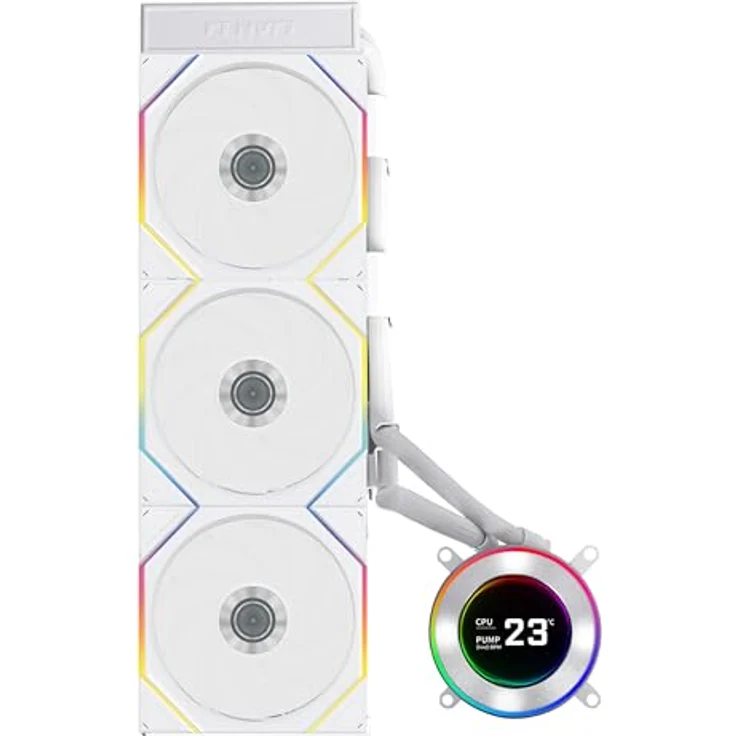 Lian-Li Hydroshift II LCD-C 360TL ARGB, CPU Wasserkühler mit RGB-Beleuchtung, Weiss, 120 mm Lüfter – Bild 2