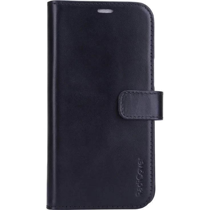 Radicover Radiationprotected Mobilewallet Leather iPhone 12 PRO Max 2in1 Magnetcover, Schwarz, mit RFID-Schutz und 86% Strahlenschutz