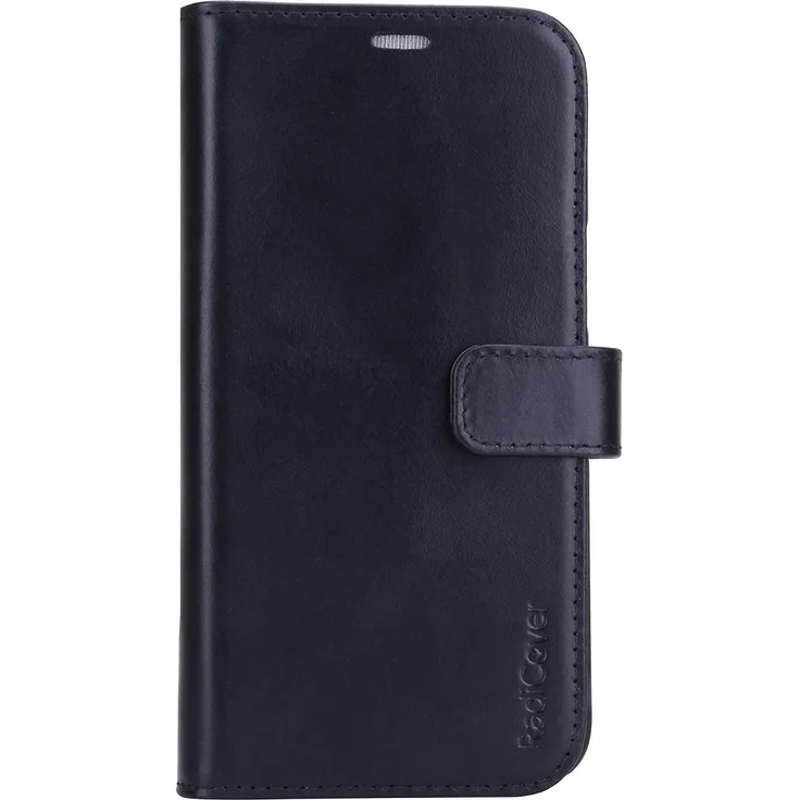 Radicover Radiationprotected Mobilewallet Leather iPhone 12 PRO Max 2in1 Magnetcover, Schwarz, mit RFID-Schutz und 86% Strahlenschutz