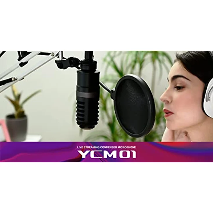 Yamaha YCM01 Kondensatormikrofon in Studioqualität – Hochauflösendes Audio-Streaming, Aufnahme und Wiedergabe, XLR-Anschluss – In Schwarz – Bild 2