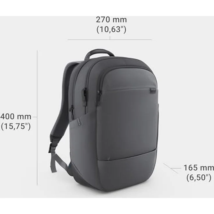 Dell Notebook Rucksack Pro 13-14 Plus, nachhaltiger Rucksack für Laptops bis 35,6 cm (14 Zoll), grau – Bild 9