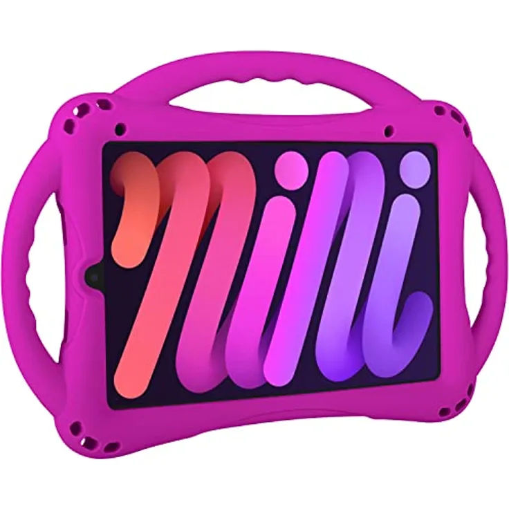 TopEsct iPad Mini 6th Generation 8.3 Inch 2021 Case with Screen Protector, Child Lock Child Case with Three Grip Stand for 8.3 Inch iPad Mini 6(Purple)