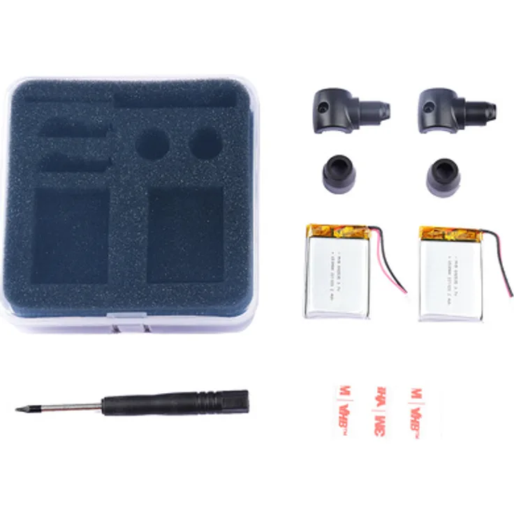 XVive U2C Battery Kit (BU2), Lithium-Polymer Ersatzakku für U2 Wireless System, DIY-Kit mit 2 Akkus, Schraubendreher und Zubehör