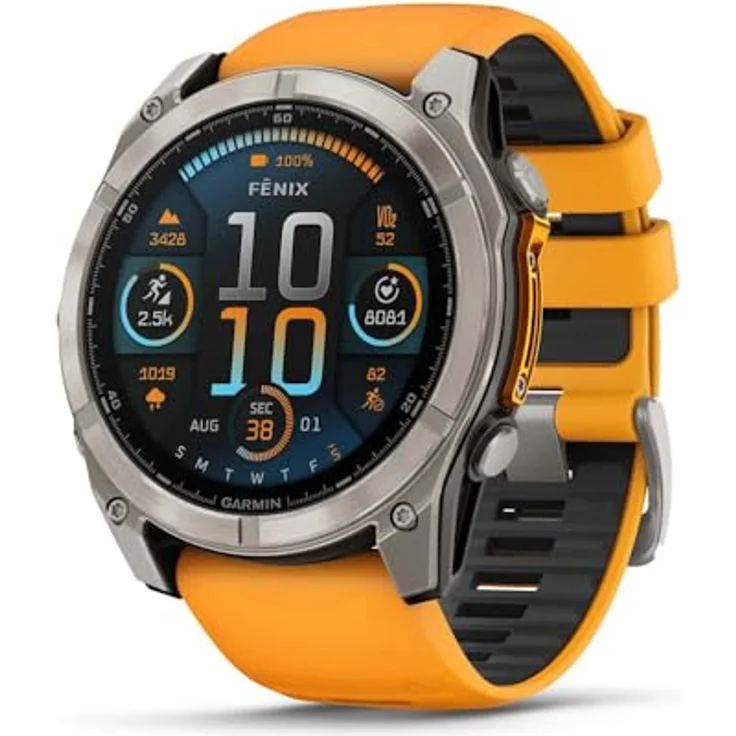 Garmin Fenix 8 Smartwatch, AMOLED-Display, Titanium-Lünette – Bild 1