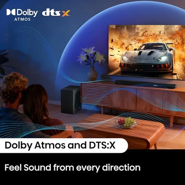 HISENSE AX3100Q, 3.1 Kanal Soundbar mit 500 W, Dolby Atmos und kabellosem Subwoofer, Schwarz – Bild 5