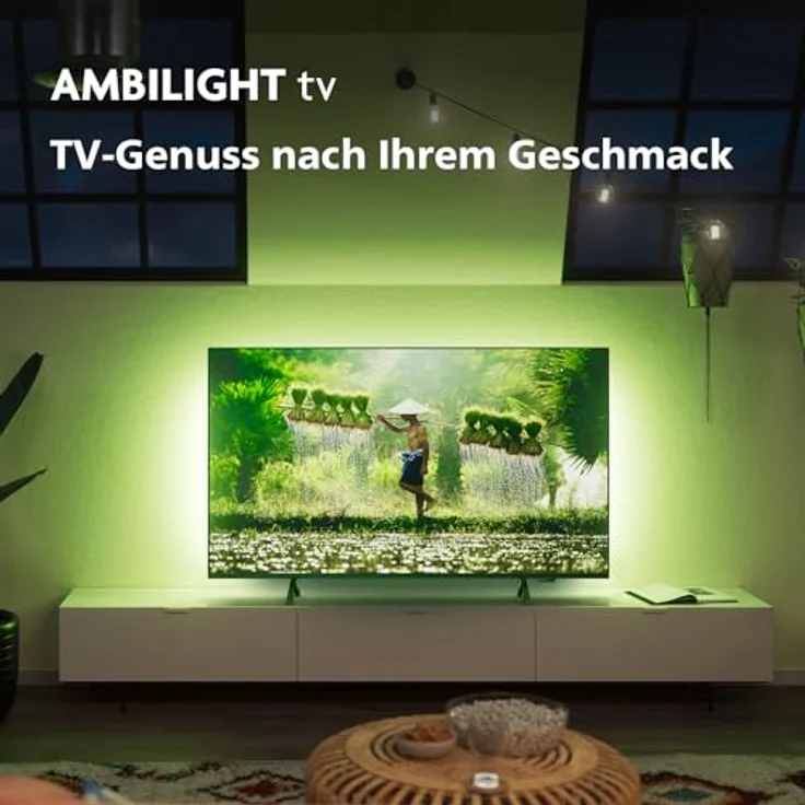 Philips Ambilight 55PUS8309 4K LED Smart TV - 55-Zoll Display mit pixel-präziser Ultra HD, Titan OS Plattform und Dolby Atmos-Klang - Matt Schwarz – Bild 3