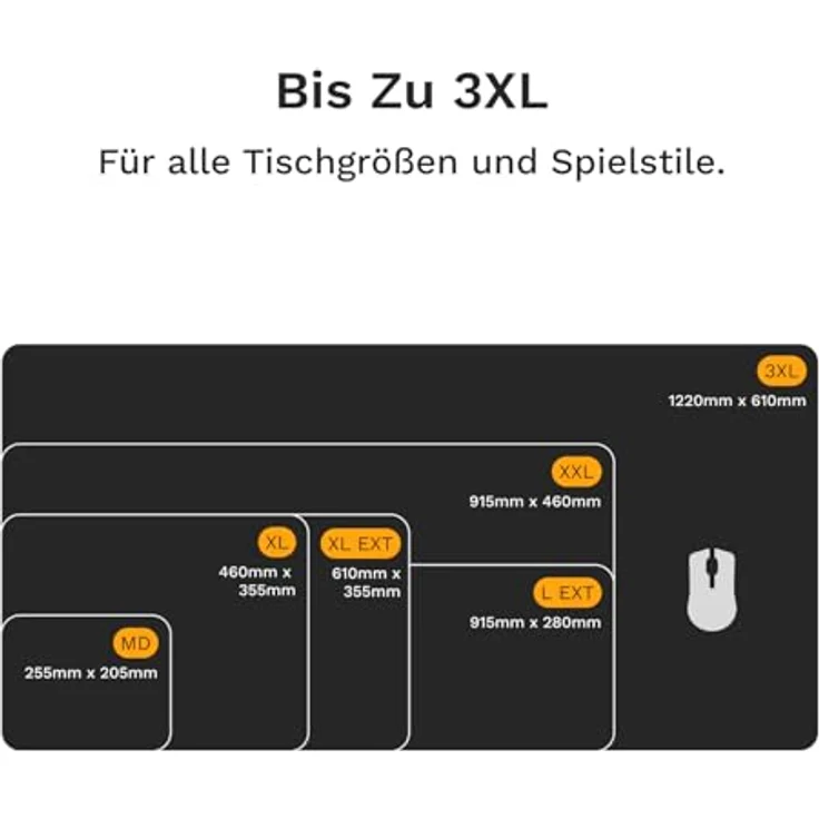 Glorious Gaming Mauspad 2 XXL, randlos, gummiert - 1220 x 610mm, schwarz – Bild 5