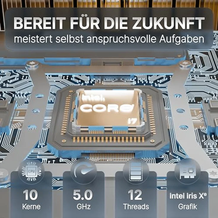 Concept FutureNUC Lux NUC 12i5HL-W11P-512/2x8W6E, Desktop-PC mit Intel Core i5-12450H, 16 GB RAM, 512 GB SSD, Windows 11 Pro, Metallgehäuse im "Apple-like" Design – Bild 4