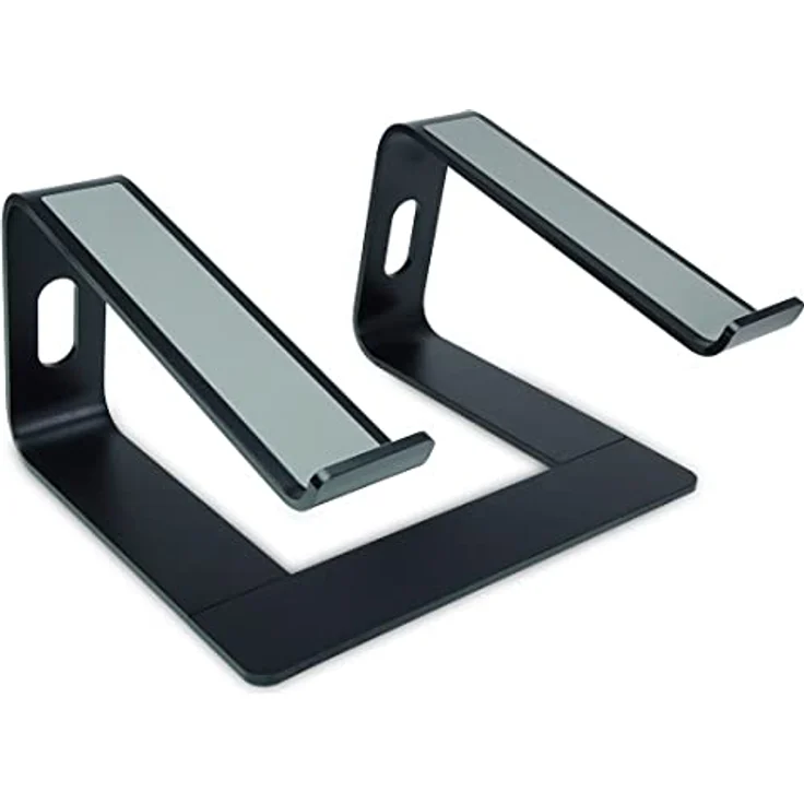 keepdrum RS102BK Laptopständer für Notebooks 10-20 Zoll Schwarz, Robuster Ständer aus Metall mit Anti-Rutsch-Beschichtung – Bild 2
