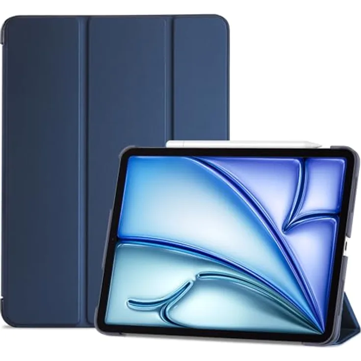 ProCase Hülle für iPad Air 11 Zoll (2024-2026), Schutzhülle mit automatischer Sleep/Wake-Funktion, Navy