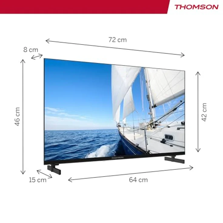 Thomson 32HG2S14, 32 Zoll HD Smart TV mit Google TV, Wi-Fi, Bluetooth und 3 HDMI, Schwarz – Bild 2