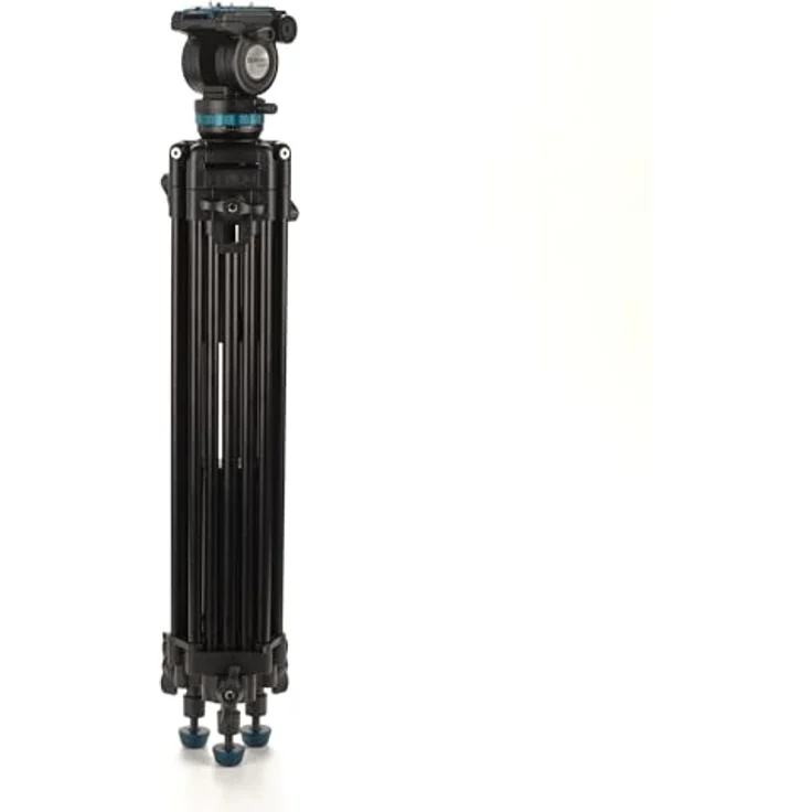 Benro KH25PC Videostativkit, Aluminium Videostativ mit 75-156 cm Höhe, 6,8 kg Traglast, kontinuierlicher Schwenkwiderstand, Wasserwaage – Bild 3