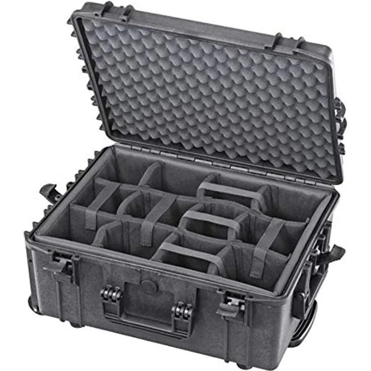 TomCase Profi Fotokoffer Kamerakoffer mit gepolsterter Inneneinteilung aus Nylon - flexibel anpassbar; wasserdichter Outdoor Case IP67 (XT540CAM TR)