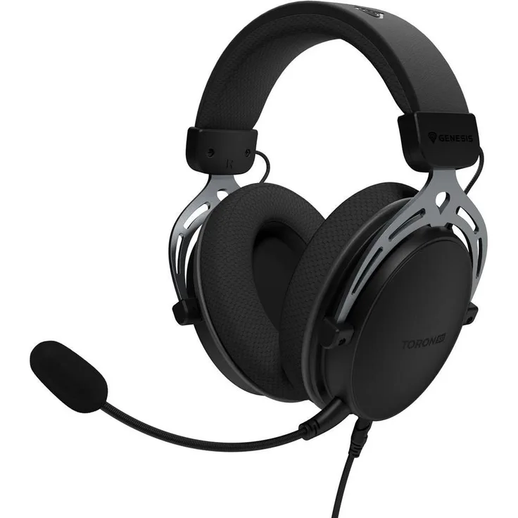 Genesis TORON 531, Gaming Headset mit 50mm Treibern, geschlossener Bauweise und zusätzlichem Set textiler Ohrpolster, Weiss