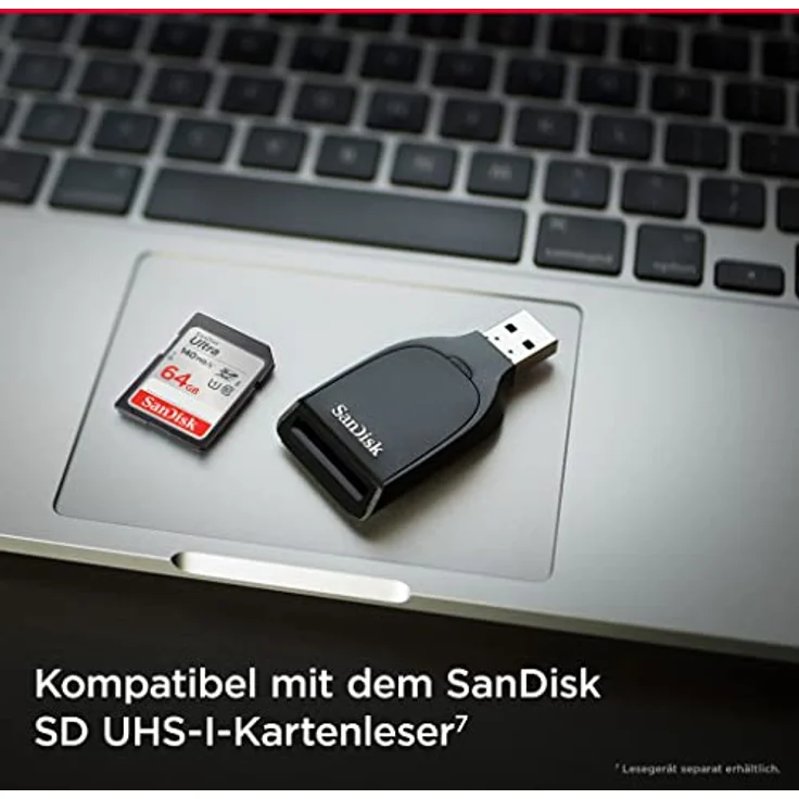 Sandisk Ultra SDXC Speicherkarte (64 GB, Class 10), schwarz – Bild 7