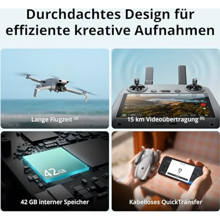 DJI Lito X1 Drohne, 1/1,3-Zoll-CMOS-Sensor, 8K Foto, 36 Minuten Flugzeit, unter 249g, zusammenklappbar – Bild 8