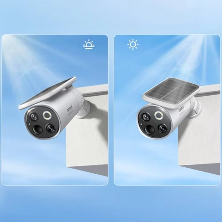 Baseus S1 Pro Videoüberwachungsset, Kabellos, 3K Auflösung, IP67, Solarpanel mit Nachführsystem, HomeStation H1 + 2 Kameras – Bild 6