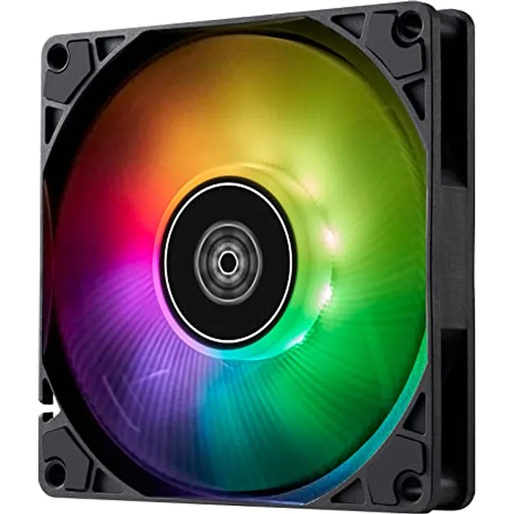 SilverStone Technology SST-AS90B-ARGB - Air Slimmer Schmaler 92-mm-Lüfter mit verbesserter Leistung, PWM und ARGB-Lichteffekt