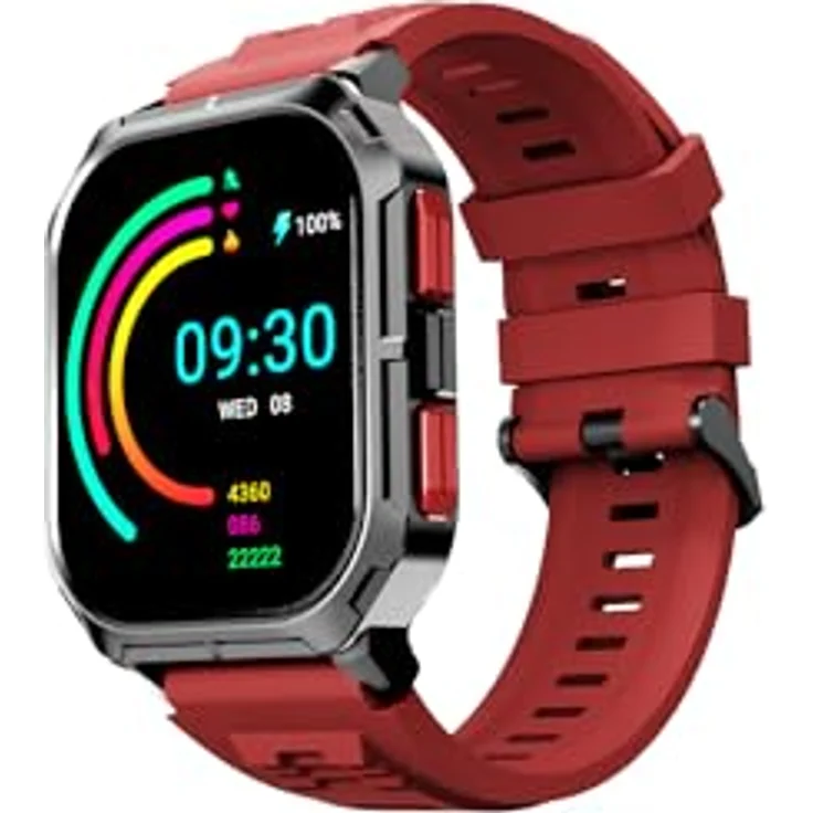 HiFuture FutureFit Ultra3 Smartwatch Red (Stahl), Sportuhr + Smartwatch mit 2" TFT-Display und über 100 Sportmodi – Bild 1