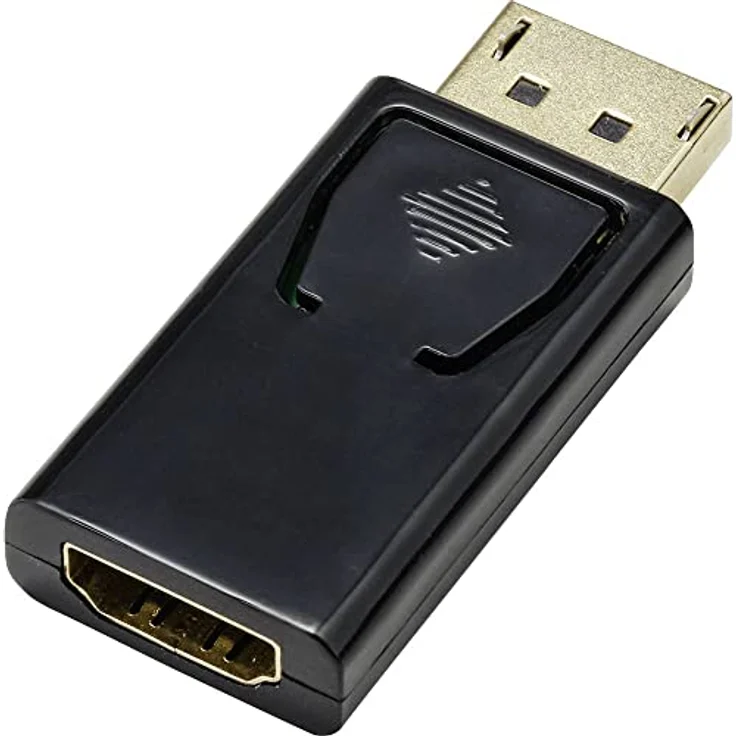 Renkforce RF-4746622 HDMI/DisplayPort Adapter, 1x DisplayPort Stecker - 1x HDMI-Buchse, Schwarz – Bild 2