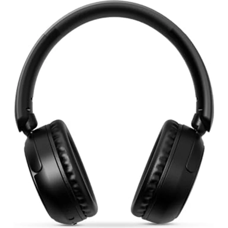 Nedis Drahtlose Over-Ear-Kopfhörer, max. Batteriespielzeit 12 Std, eingebautes Mikrofon, Stimmkontrolle, Lautstärkeregler, Schwarz – Bild 1