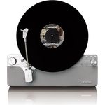 Lenco LSA-071SI - Vertikaler Plattenspieler mit Bluetooth® und eingebauten Lautsprechern - Silber