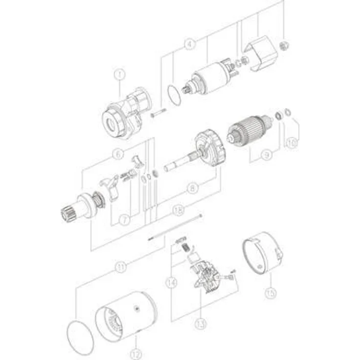 MAHLE ORIGINAL MS 292 Starter Anlasser 3,2 kW, 12V für LKW mit Reduktionsgetriebe, 10 Zähne, 2 Befestigungsbohrungen