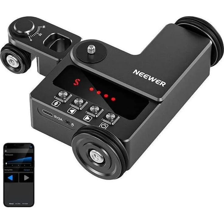 Neewer Electric Apparatus Cart, motorisierter Kamerawagen für Drohnen mit kabelloser App-Steuerung und fünf Geschwindigkeitsstufen