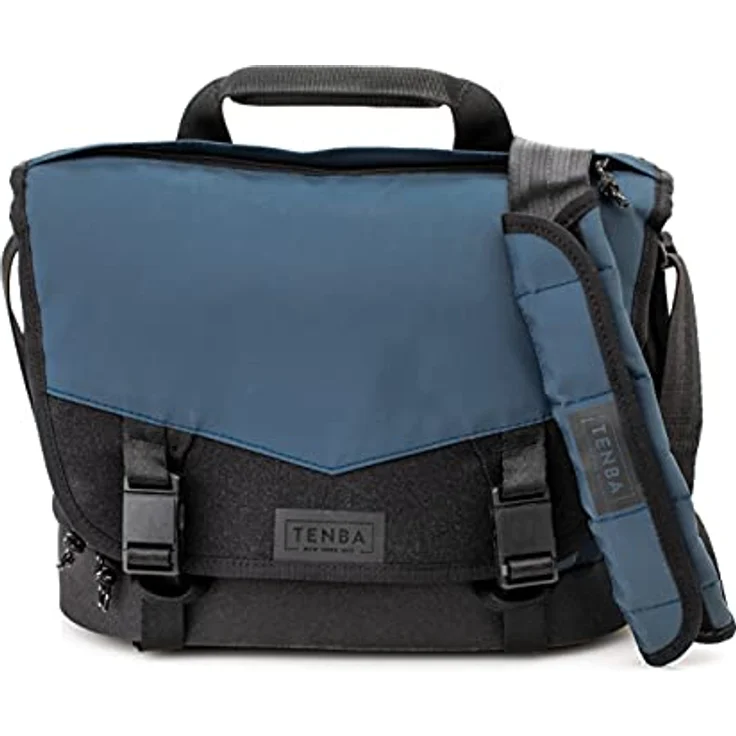 Tenba DNA 9 Slim Messenger Bag, Kameratasche für spiegellose und DSLR-Kameras mit wasserdichtem Boden, Blau – Bild 1