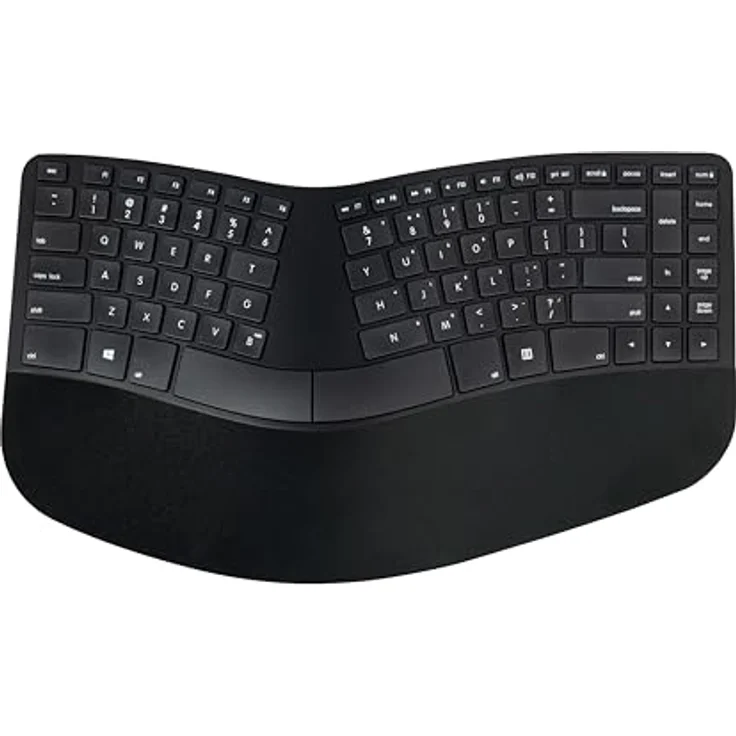 Matias Sculpted Ergonomic Rechargeable Keyboard, Kabellose Tastatur mit QWERTZ Layout für Mac, Silber – Bild 4