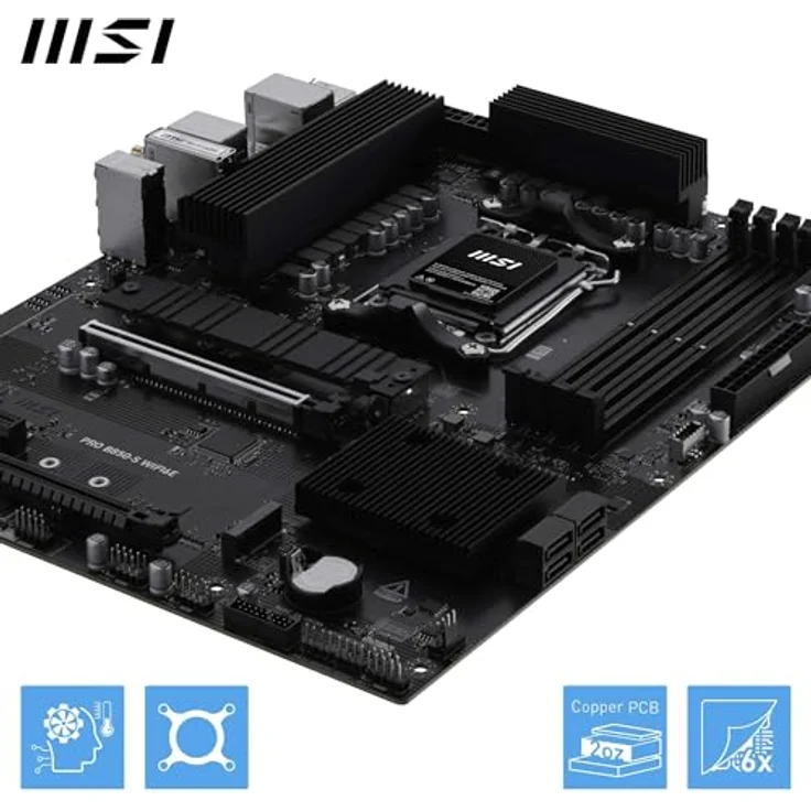 MSI Pro B850-S Wifi6E, ATX Mainboard mit AM5 Sockel, bis zu 4 TB DDR5-RAM, integriertes WiFi 6E und umfangreiche Anschlussmöglichkeiten – Bild 4