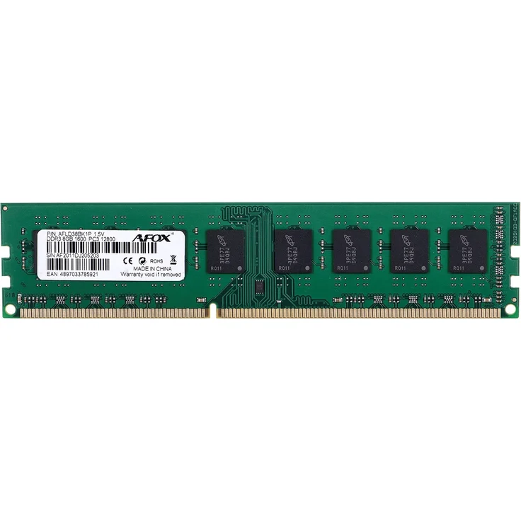 AFOX DDR3 8G 1600 UDIMM, 8 GB Arbeitsspeicher, 1600 MHz