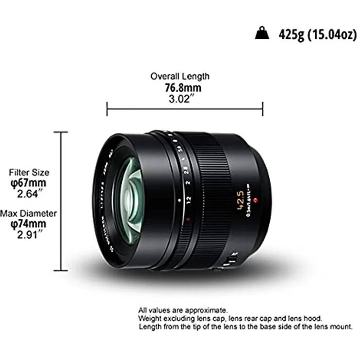 Panasonic H-NS043E Leica DG NOCTICRON 42,5 mm-F1.2 ASPH. Objektiv, dualer Bildstabilisator Dual I.S, schwarz – Bild 3