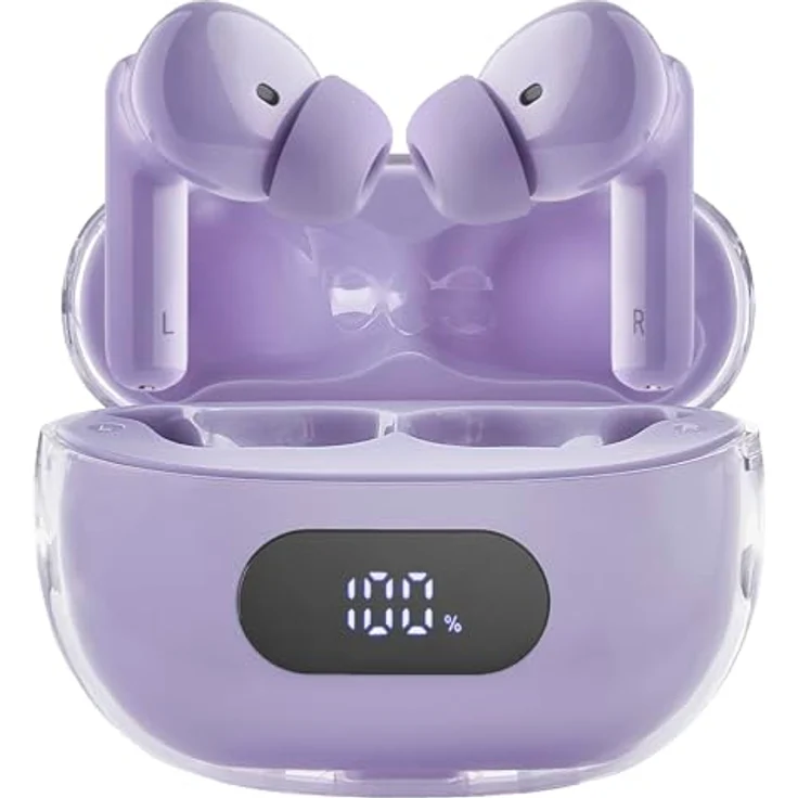 Intenso True Wireless Kopfhörer Buds Plus T313AE lila, In-Ear-Kopfhörer mit Rauschunterdrückung – Bild 2