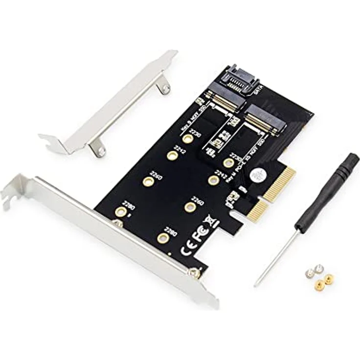 DIGITUS IO-Karte - PCIe - M.2 NGFF / NVMe Schnittstellenkarte - 2-Port - M.2 (2230, 2242, 2260 & 2280) – Bild 4