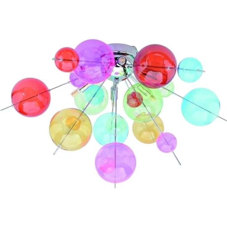 Näve Leuchten C, Deckenleuchte "eXplosion", Metall, 20 W, G4, 57 x 57 x 38 cm, Chrom - dimmbar, für LED Leuchtmittel geeignet, Echtglas Kugeln – Bild 1