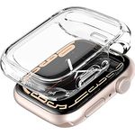 Spigen Ultra Hybrid Hülle Kompatibel mit Apple Watch 8 | 7 41mm - Crystal Clear - Stoßdämpfender Stoßfänger und klare Bildschirmabdeckung