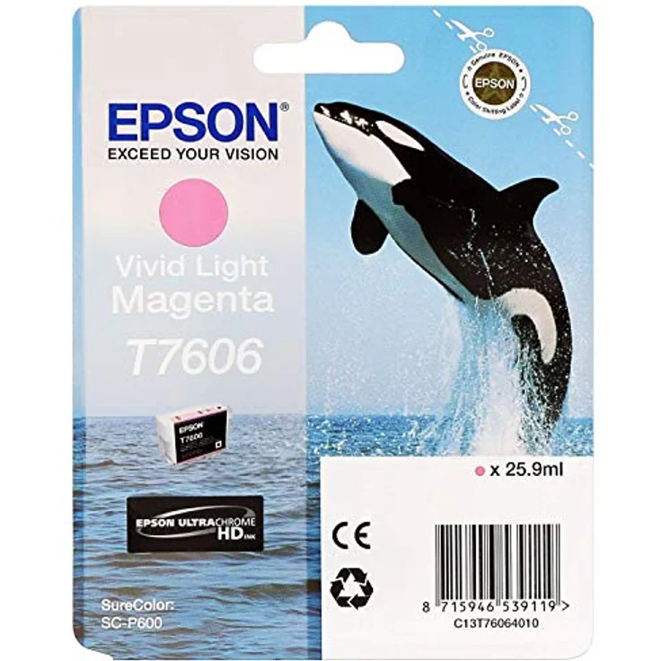 Epson C13T76064N10, Original Tintenpatrone in Hellem Magenta, 25,9 ml – Bild 1