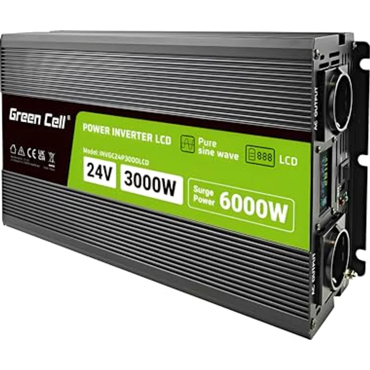 Green Cell DC to AC Wechselrichter, 3000 Watt Netzteil, 80 Plus, Schwarz – Bild 1